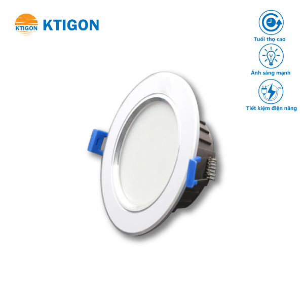Đèn Led DownLight viền bạc âm trần 9W KGLED-DL09