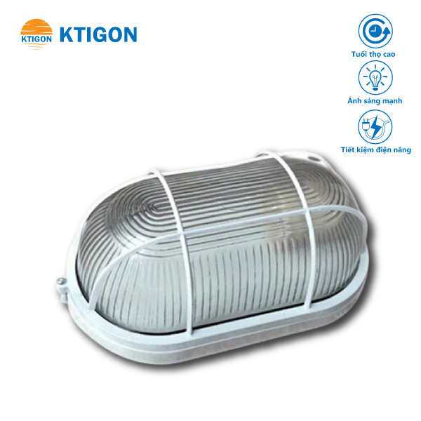Máng đèn chống nổ gắng tường đui E27 KGLED-CNGT