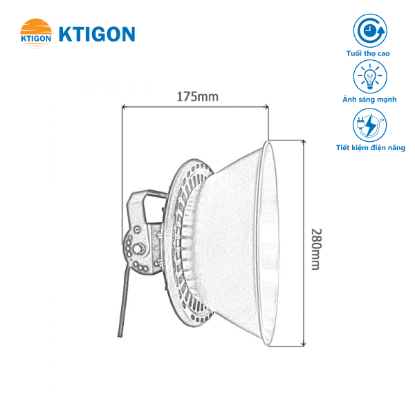 Đèn Led UFO có chóa 100W KGLED-UC100