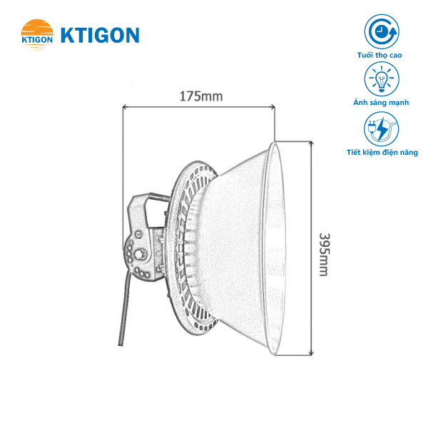 Đèn Led UFO có chóa 200W KGLED-UC200