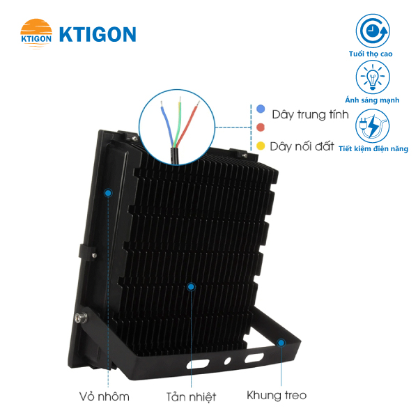 Đèn pha Led COB IP66 20W 5054 KGLED-DP20